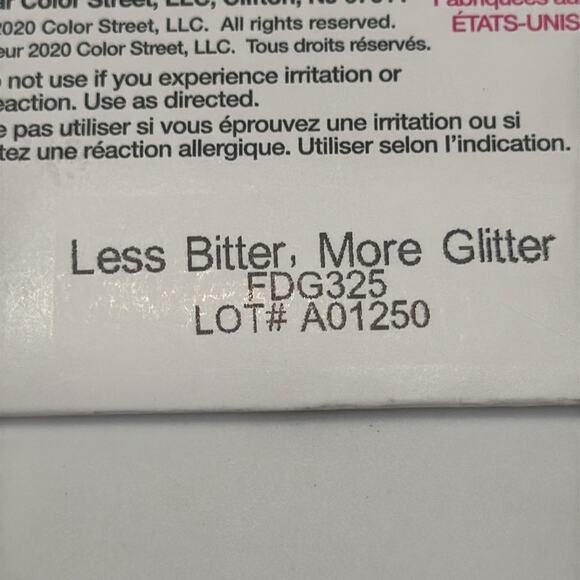 NWT Color Street "Less Bitter, More Glitter" Nail Strips - Picture 4 of 4